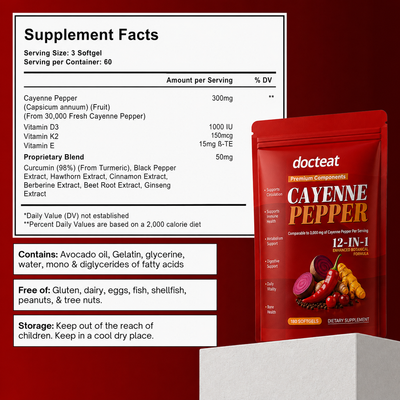 Cayenne Pepper 12-in-1 Formula Softgels